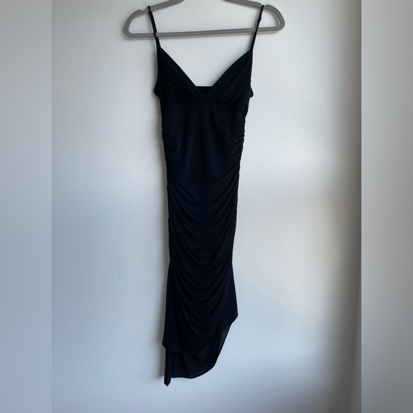 BCBG ruched black cocktail dress - Picture 1 of 4